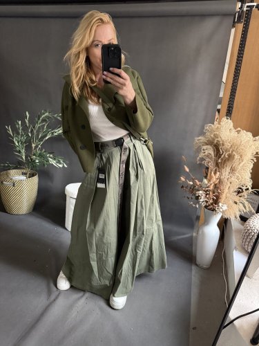 Kalhoty Pantagonna ve stylu sukně -khaki