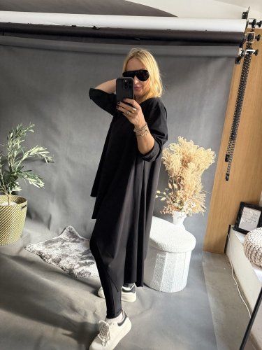 Tunika/šaty Pink Black-čierná