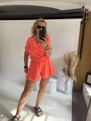 Set šortky a halenka-neon orange