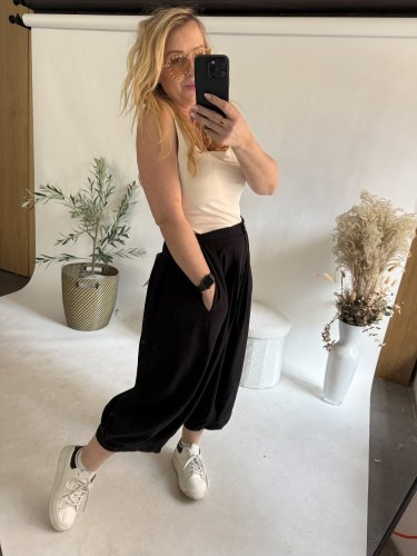 Nohavice Lux Luna-čierná