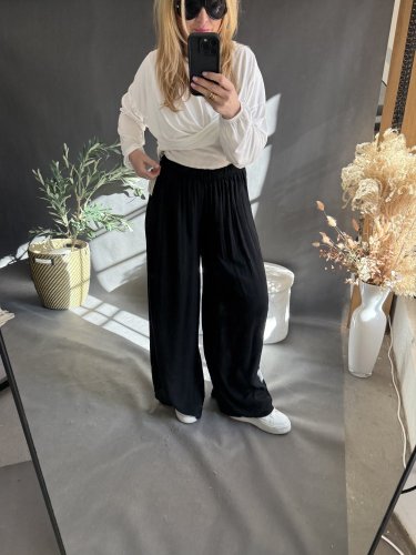 Nohavice Style-viskoza-čierné