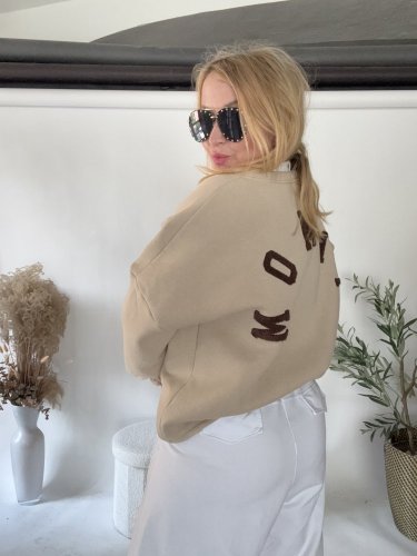Mikina Mommy beige