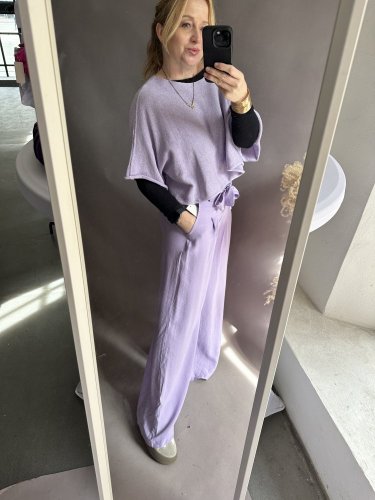 Kalhoty Fashion-fialové