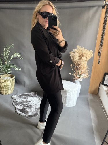 Sako tenké-lehce oversize-černé