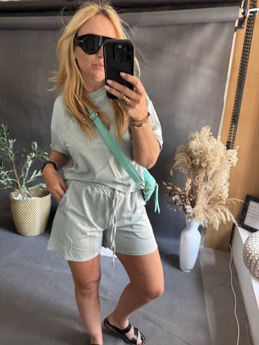 Souprava Tričko a šortky Bavlna-mint