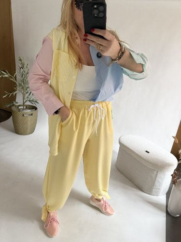 Nohavice Flowy hariem-yellow