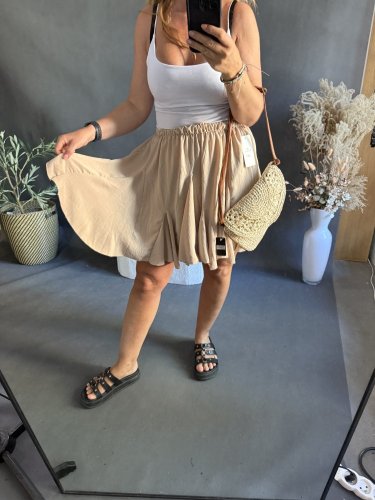 Sukně kolová-béžová