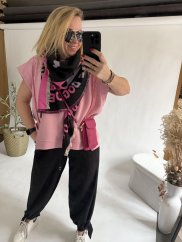 Kalhoty Flowy harem-černá