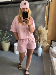 Souprava Tričko a šortky Bavlna-pink