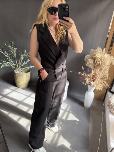 Nohavice s vestou Kirsten-čierný