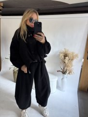 Trenchcoat Jeseň / Jar na stiahnutie- čierná