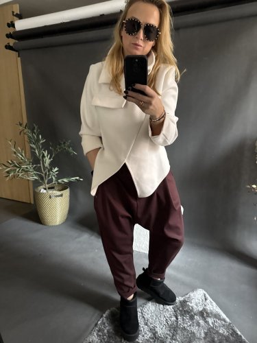 Nohavice Blair bavlnené- vínové