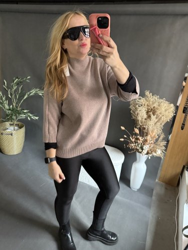 Svetr Artemo 2-mocca