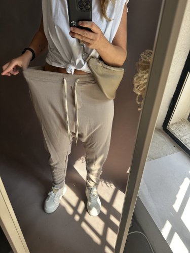 Tepláky nasrávací Velvet-mocca