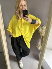 Košeľa Nora oversize žltá