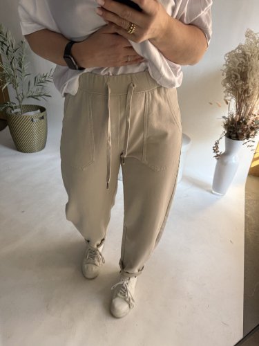 Tepláky Naif-béžové