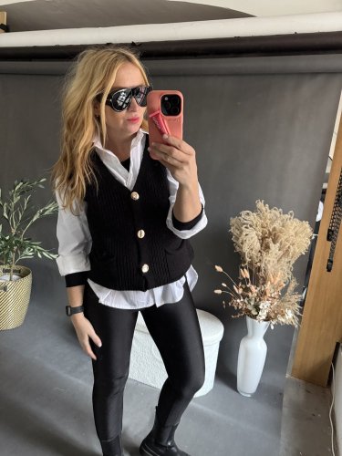 Pletená Vesta Chick-černá