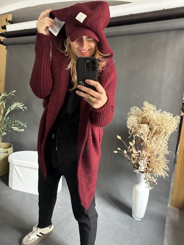 Cardigan Sempre-vínový