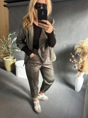 Kalhoty SUN v leather/semiš optice-zelené