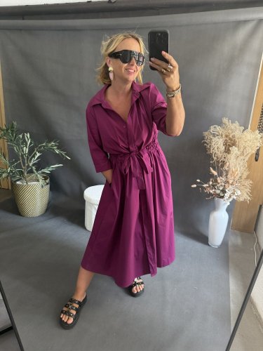 Šaty Business-fuchsia