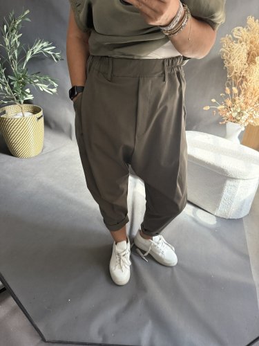 Nohavice SUN bez gombíka do 3XL-khaki