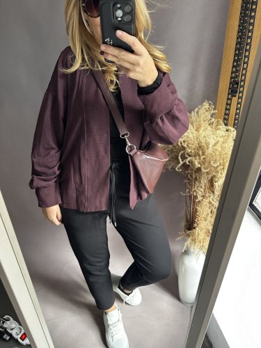 Kardigan bavlněná Aura-bordeaux