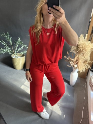 Souprava s vycpávkama pamy-červený