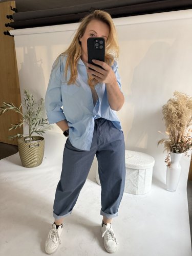 Nohavice v štýle Jeans modré-veľkosť 36 a 38