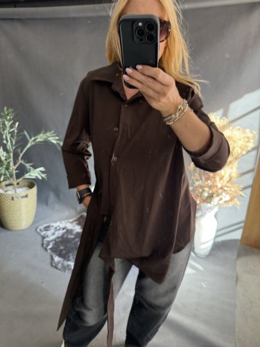 Košile Sun na suk-hnědá