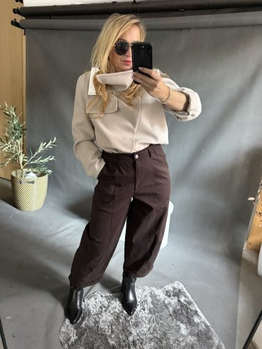 Nohavice Big Sun 3/4 dĺžka-hnedé