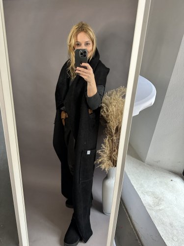 Modna kamizelka-čierná-BIG SIZE
