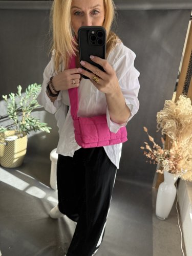 Kabelka prošívaná -pink