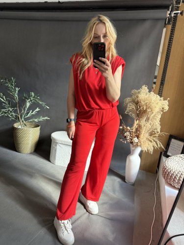 Souprava s vycpávkama pamy-červený