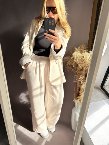 Nohavice Viskoza -béžové