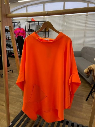 Volánikové šaty Kimono-oranžové