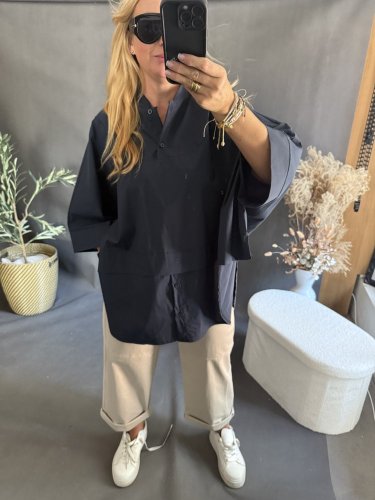 Košile se stojáčkem SUN-tmavě modrá