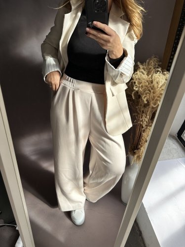 Nohavice Viskoza -béžové