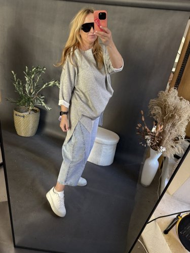 Tričko oversize NEOPREN šedé